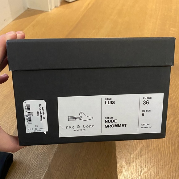 Rag & Bone Luis Mules in Nude Grommet - Picture 10 of 10